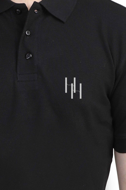 HH Polo T-Shirt (White Logo)